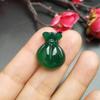 Hielo a través de ágata colgante pequeño para bolso polvo blanco verde amarillo calcedonia colgante pequeño joyería de cristal accesorios con incrustaciones