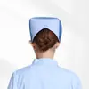 Gorro de Enfermera Gorro de Cola de Milano Blanco Rosa Azul Médico Aprendizaje Prácticas Jefa de Enfermeras Quirófano Barras Finas Gruesas