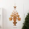 Adornos para árbol de Navidad de flores acrílicas, colgantes brillantes calados para árbol de Navidad, adornos colgantes decorativos para árbol de Navidad, en stock