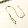 Cuerda de Transferencia Nudo Mambo Cuerda de Mambo Ágata de Jade Colgante de Gama Alta Cuerda de Collar Ajustable Color Café
