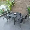 Mesas y sillas de ratán para patio, mesas y sillas de té para ocio al aire libre, muebles para sala de estar al aire libre, juego de mesa y sillas, adecuado para villas en jardines