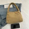 Bolsa de Mão Veludo Retrô para Mulheres 2025 Nova Primavera e Verão Texturizada Casual Bolsa de Ombro Simples Moda Porta-Moedas