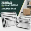 Conjunto de Bandejas Seccionadas de Aço Inoxidável com Tampas Bandeja de Comida Bandeja de Pratos Pequenos Caixas para Preparo de Refeições de Buffet Fabricante OEM Personalizado Atacado