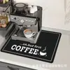 Tapete Drenante para Encimera de Cocina, Absorbente de Agua, Resistente a la Suciedad, Tapete Antideslizante, Posavasos para Cafetera Doméstica, Mantel Individual Retro Americano de Tierra de Diatomeas