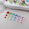 Mini decoraciones para uñas con diamantes planos mixtos de tamaño rojo neto, exquisitas decoraciones para uñas con destellos, venta al por mayor