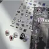 2025 Novos Adesivos de Nail Art Metal Líquido Relógio Coração Flor de Cinco Pétalas Ins Doce Cool Estrela Lua Y2K Unhas de Menina Spicy