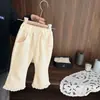 Pantalones deportivos para niñas, primavera 2025, nuevos pantalones de encaje estilo coreano para niñas, pantalones casuales de estilo occidental.