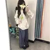 Sudadera con Capucha Redonda de Frutas Estilo Retro Americano Otoño/Invierno para Mujer 2026 Nuevo Diseño con Sentido Nicho Holgada Perezosa Manga Larga Superior
