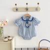 Ropa de bebé, ropa de verano, bebé, manga corta, recién nacido, lindo conejo, bolsa, mono de pedo, luna llena, ropa para fotos de un año