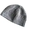 Chapéu de lã outono e inverno boné para carecas boné melão masculino algodão puro tricotado masculino estilo grosso pode ser usado com capacete boné melão de algodão puro
