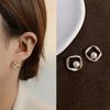 Pendientes retro de perlas francesas diseño femenino pendientes temperamento socialité 2025 nueva tendencia pendientes explosión venta al por mayor
