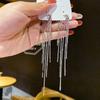 Moda ins estilo frio simples luz luxo alto sentido orelha fivela temperamento brincos geométricos brincos de maré versáteis femininos atacado