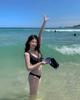 Bikini de lunares retro dividido de dos piezas Ins sexy para foto en la playa Cubretraje con realce de pecho Traje de baño sencillo para mujer