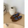 Zapatos Planos Retro Franceses de Tacón Cuadrado Bajo para Mujer 2025 Nuevos Zapatos de Abuela de Otoño con Falda Mary Jane Zapatos de Mujer