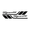 Adesivos Decorativos de Carro Transfronteiriços, Adesivos Personalizados para Portas de Carro, Adesivos Esportivos para Cobertura de Arranhões na Carroceria de Carros Modificados, Adesivos para Portas de Carro