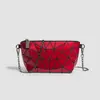 Bolso de Cadena Geométrico Láser para Mujer 2026 Nuevo Verano Moda Plegable Forma de Diamante Acolchado Cruzado Pequeño