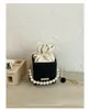 Bolso Bandolera Cruzado Estilo Ins con Cordón Lujo Ligero Perla Francesa 2026 Nuevo Verano Moda Personalizada Bolso Cubo con Cordón para Mujer