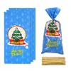 Bolsas de Celofán Planas Navideñas Transfronterizas para Sellado y Empaque de Galletas, Pan, Productos Horneados y Chocolate
