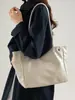 Bolso de Hombro Redondo de Metal Vintage para Mujer, Gran Capacidad para el Trabajo y los Viajes Diarios, Nuevo Bolso Tote de Cuero Suave de Moda de Nicho