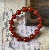 Mismo Pulsera de Ruth 7A Alta Calidad Pulsera de Bolas de Ágata Roja Nuevo Estilo Suave Chinoiserie Accesorios de Joyería DIY