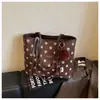 Bolso de Moda Estilo Coreano con Lunares para Mujer 2026 Nuevo Bolso Tote Casual con Bloques de Color Bolso de Hombro Individual de Gran Capacidad para Salir y Viajar al Trabajo