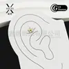 Flor de aleación de titanio F136 incrustada con circonita cúbica 5A, ultrabrillante, piercing de labio G23 con rosca interna personalizado, joyería para piercing de cartílago de oreja