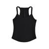 Chaleco Ajustado Corto de Color Sólido con Borde Curvo Estilo Americano para Mujer, que Reduce la Edad, Estilo Spice Girl, Deportivo, Colgante, Top Pequeño Básico para Verano