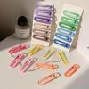 Pinzas de Pelo de Mismo Estilo que Ju Jingyi, Coloridas, Sin Costuras, Pinzas Metálicas de Pato Laterales de Color Caramelo, Pinzas para Flequillo, Pasadores, Lindos Accesorios para el Cabello