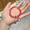 Pulsera Ins Grey Moonlight Ojo de Gato para Mujer, Sencillo Colgante de Campana, Regalo de Cumpleaños para Novia, Mismo Estilo de TikTok, Moda Japonesa y Coreana