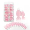 Puntas de Uñas Color Sólido Estilo Francés, Suministro Transfronterizo de Amazon, Pegatinas para Uñas en Caja, Puntas de Uñas Brillantes, 120 Piezas al por Mayor