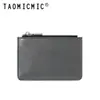 Portatarjetas Portátil de PU Más Vendido Transfronterizo, Cartera Multifuncional de Color Sólido a la Moda, Almacenamiento de Identificación, Estuche Compacto para Tarjetas de Control de Acceso