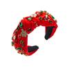 Venda Quente Transfronteiriça Headband de Natal Nó Feminino Costurado à Mão Árvore de Natal Floco de Neve Headband Barroco Acessórios para o Cabelo