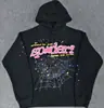 Sudadera con capucha de forro polar grueso de peso pesado 450 g, original de ultramar, para hombre, con estampado de espuma de Araña Sp5Der