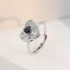 Anel Coração Europeu e Americano Transfronteiriço Moda Feminina Simples Anel de Amor com Projeção em 100 Línguas Pulseira Exquisita Joker
