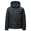 Jaqueta acolchoada masculina leve, novo modelo de inverno, 90% de penugem de pato branco, quente, resistente à chuva e à neve, casaco curto