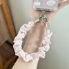 Alça de pulso para celular, cordão trançado, corrente de celular estilo scrunchie, cordão de celular europeu anti-roubo estilo ins, cordão de pulso