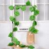 Imitación Ratán Planta Enredadera Verde Rosa Hoja de Uva Decoración Planta Verde Vid Flor Vid Hojas de Hiedra Venta al por Mayor