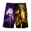 Pantalones Cortos de Verano Europeos y Americanos Dragon Ball Huo Sombra Impresos en 3D Pantalones Casuales Sueltos de Verano Pantalones de Playa para Hombre de Anime Japonés