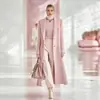 Otoño/Invierno 2026 Ropa Femenina Transfronteriza Nueva Europea y Americana Amazon Abrigo de Lana Dragón y Fénix con Cuello de Traje Abrigo Largo de Lana