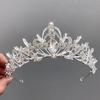 Super Flash Patrón de Diamantes Completo Hojas Gota de Agua Aro para el Cabello Estilo Princesa Lujo Ligero Europeo y Americano Corona Moda Elegante Accesorios para el Cabello Elegantes para Mujeres