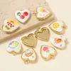 Colgante de Caja de Fotos de Cobre DIY Corazón Sol Arcoíris para Mujeres, Limón Cereza, Se Puede Abrir, Puede Guardar Fotos, Colgante de Joyería
