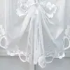 Cortina enrollable estilo mariposa transfronteriza, cortina de encaje blanco tejida, cortina visillo para ventanales, mampara de cocina, cortina de puerta