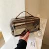Bolso Satchel Estilo Coreano 2023, Neceser Cosmético para Mujer, Gran Capacidad, Bolso Satchel de Moda y Alta Gama para Viaje, Neceser Transparente para Cosméticos