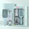 Conjunto de Presente Pente de Massagem com Almofada de Ar Personalizado, Pente de Presente para Mão, Pente com Topo de Caveira Fofo, Pente Oco Pente com Almofada de Ar