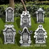 2025 Halloween Transfronterizo Patio Exterior Cementerio Lápida Señal Tema de Terror Fiesta Decoración Impermeable