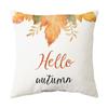 Almohada Estampada Hoja de Arce Calabaza Funda de Almohada de Acción de Gracias Transfronteriza Nueva Cosecha de Otoño Funda de Almohada de Peluche de Melocotón Cojín