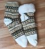 Zapatos y Calcetines de Casa de Lana Acrílica Cálidos y Cómodos para Adultos y Niños, Jacquard Tejido, Cómodos de Fábrica