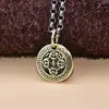 Colgante de plata de ley 925 hecho a mano vintage oro eléctrico zachilam Dios Amarillo de la Riqueza accesorios colgante accesorios colgantes laterales