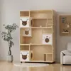 Gabinete para gatos, villa para gatos, nido para gatos de interior, jaula para gatos, casa para gatos de exhibición para tienda de mascotas, madera maciza al por mayor