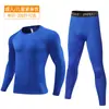 Traje de compressão atlética masculino, vestuário para corrida e fitness, camada base para futebol e basquete, secagem rápida, top de treino de alta elasticidade, atacado